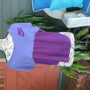 Nike, size small, athletic crop top, purple